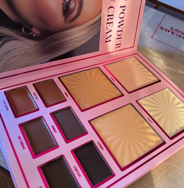 Love Sheglam Makeup Book 5 in 1 Professional Makeup Book Palette – All-in-One Eyeshadow, Eyebrow Powder, Concealer, lipstick , Blusher & Highlighter Kit - Image 3