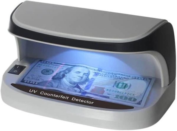 Portable Handy Small UV Counterfeit Detector Bank Note Detector Money Checker with Battery | Note Checker | Fake Note Detector 