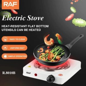 Portable Rechargeable Electric Stove - Sleek Black Stainless Steel Design