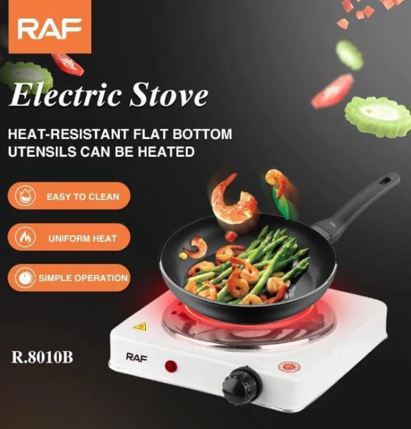 Portable Rechargeable Electric Stove - Sleek Black Stainless Steel Design