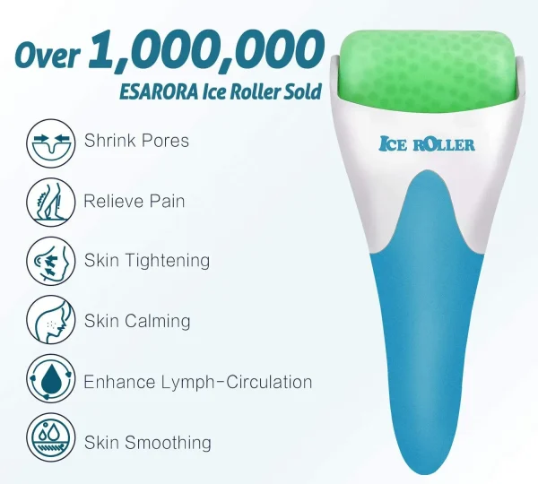 MARZAHAR Ice Roller for Face & Eye Puffiness Relief, Cold Gel Ice Face Roller Massager - Ice Roller Cool Roller For Face Eye Body Facial Shaping Anti Wrinkle Ice Roller Massager Smooth Skin ( Random Color ) - Image 11