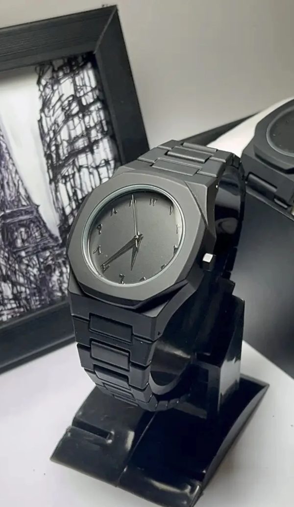 Full BLACK AURA Quartz Watch – Lightweight Design, , Premium Quality & Finish - Best Quality Analog Watch For Boys - Watch For Men | Full Black Color Watch - With Box - Image 3