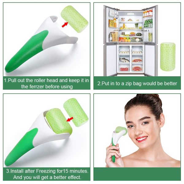 MARZAHAR Ice Roller for Face & Eye Puffiness Relief, Cold Gel Ice Face Roller Massager - Ice Roller Cool Roller For Face Eye Body Facial Shaping Anti Wrinkle Ice Roller Massager Smooth Skin ( Random Color ) - Image 3