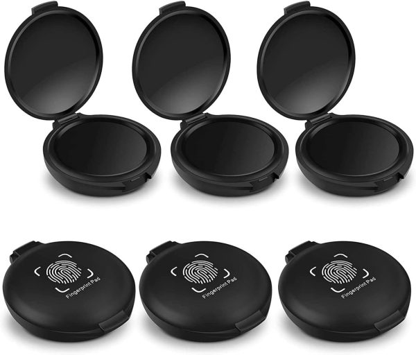 Black Stamp Pad Waterproof Mini Fingerprint Ink Pad Portable Black Thumbprint Ink Pad Identification Security - Image 10