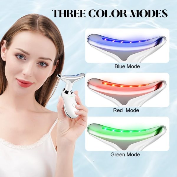 Massager for Face Lifting Facial Massagers EMS Neck Eye Massage Instrument Vibrator Microcurrents Red Light Therapy Anti Wrinkle - Random Color - Image 5