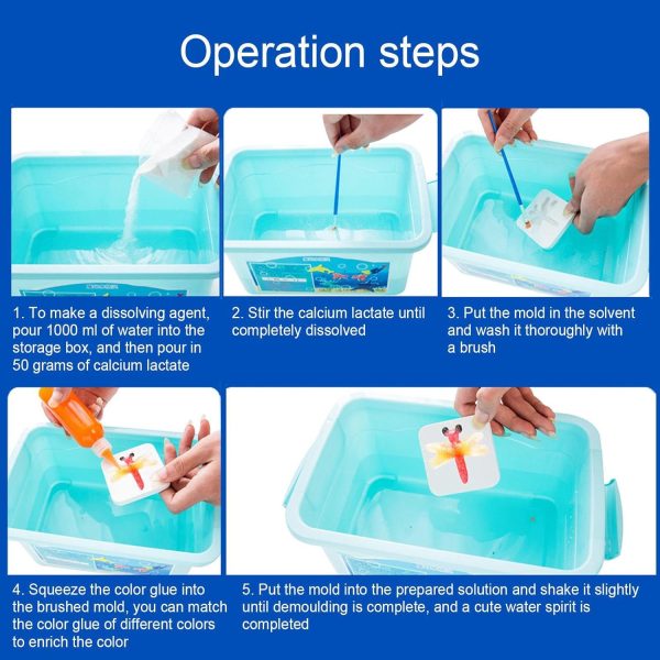 Handmade Water Toys Water Elf Set Ocean   - Magic Water Toy Kit - Shape Mold Handmade Water Elves Toy, Marine Life Creature Toys for Kids - Image 4