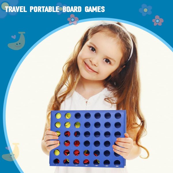 4 IN A ROW Board Game for Kids / Travel Board Game / Board Games Indoor & Outdoor, Perfect as a Party Game (random color ) - Image 9