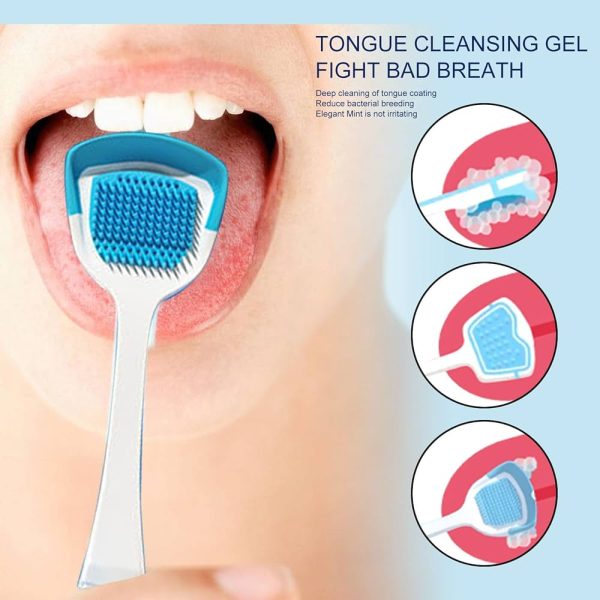 Tongue Cleaner Brush with Soft Silicone Bristles – Oral Hygiene Tool for Fresh Breath & Bacteria Removal -  Tongue Cleaner - Tongue Scraper - Bad Breath Remover - Random Color - Image 9