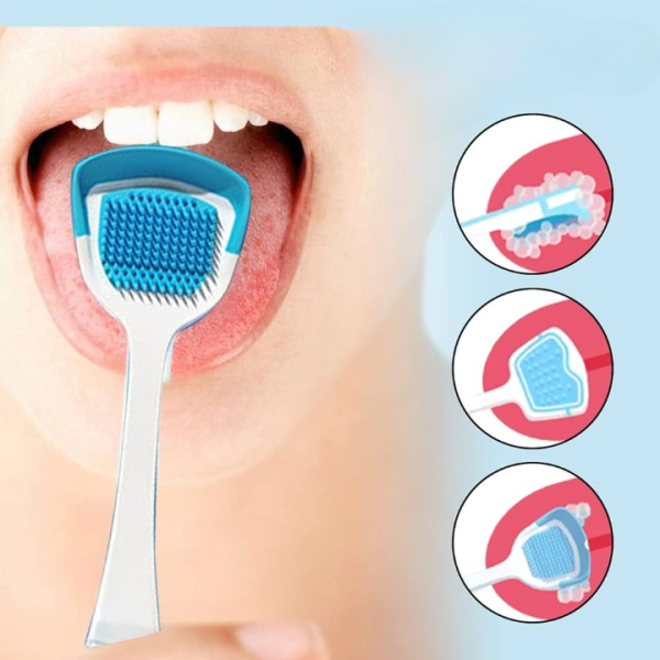 Tongue Cleaner Brush with Soft Silicone Bristles – Oral Hygiene Tool for Fresh Breath & Bacteria Removal -  Tongue Cleaner - Tongue Scraper - Bad Breath Remover - Random Color - Image 10