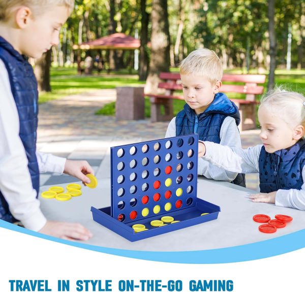 4 IN A ROW Board Game for Kids / Travel Board Game / Board Games Indoor & Outdoor, Perfect as a Party Game (random color ) - Image 11