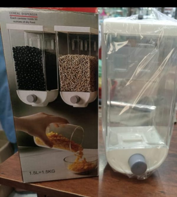 Wall-mounted Dry Food Dispensers For Organized Kitchens, Featuring Clear Containers -Random color | food storage box 1500 ml - Image 3