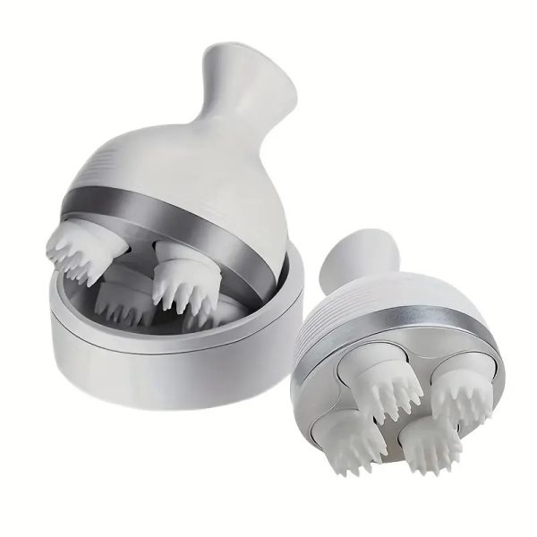 Scalp Massager, Electric Meridian Massage with 4 Moveable Massage Cluster, Rechargeable Portable Washable Head Massager to Relieve Fatigue and Hair Loss - Image 3