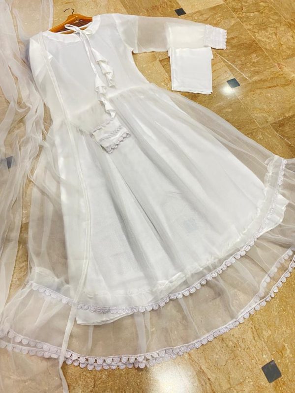 3 Pcs Women's Stitched Embroidered Suit - Image 2