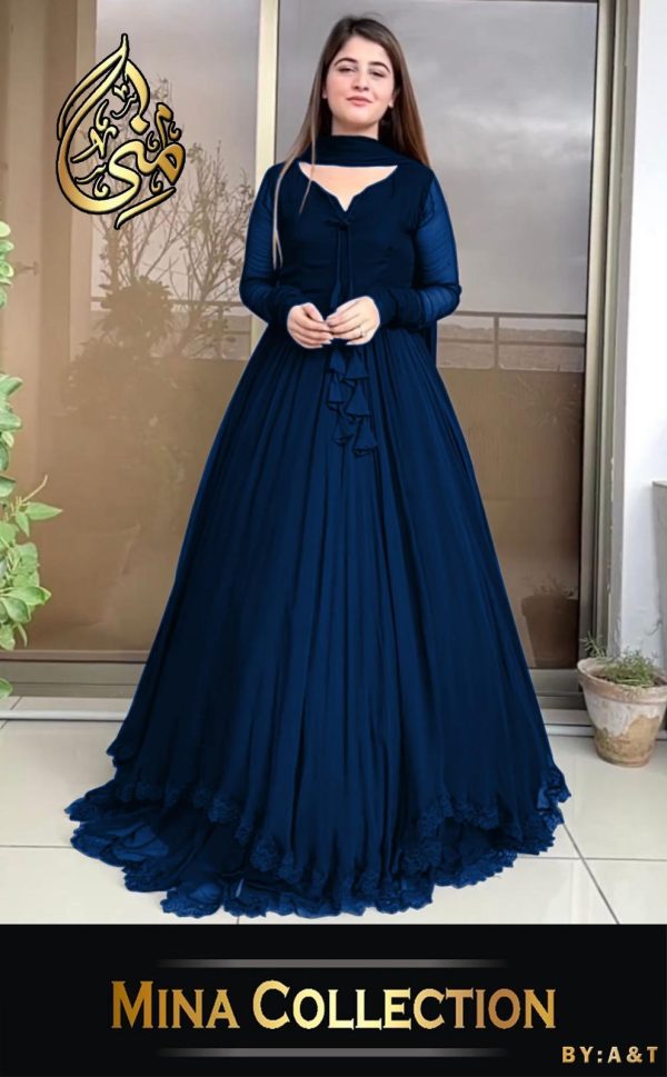 3 Pcs Women's Stitched Embroidered Suit - Image 6