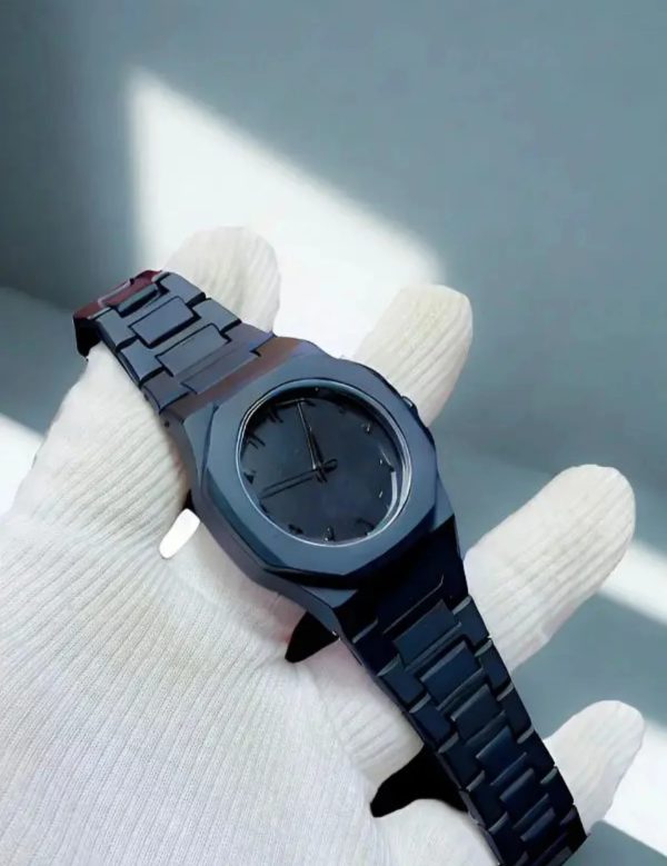 Full BLACK AURA Quartz Watch – Lightweight Design, , Premium Quality & Finish - Best Quality Analog Watch For Boys - Watch For Men | Full Black Color Watch - With Box - Image 5