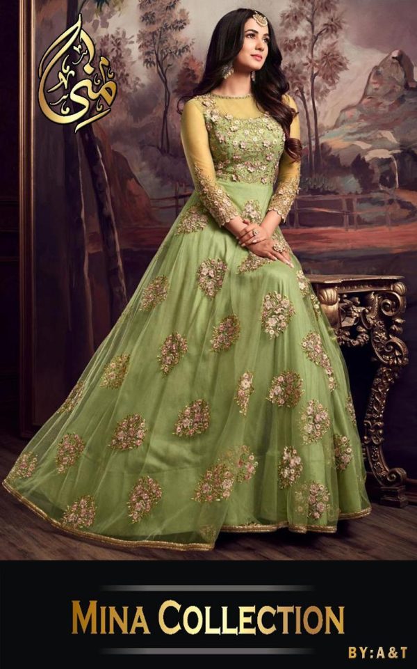 2 Pcs Women's Stitched Embroidered Frock And Trouser - Image 6