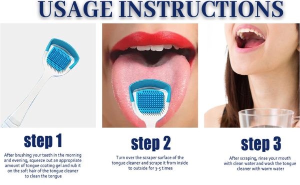 Tongue Cleaner Brush with Soft Silicone Bristles – Oral Hygiene Tool for Fresh Breath & Bacteria Removal -  Tongue Cleaner - Tongue Scraper - Bad Breath Remover - Random Color - Image 2