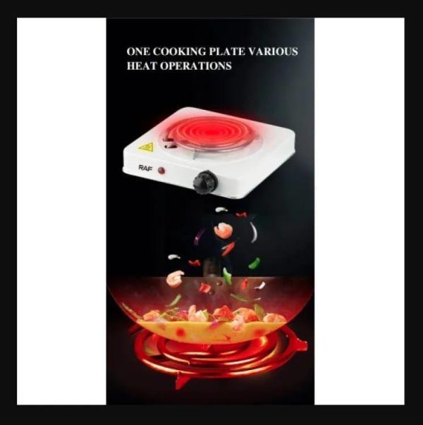 Portable Rechargeable Electric Stove - Sleek Black Stainless Steel Design - Image 2