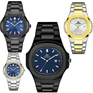 BESTWIN BW-137 Men's Luxury Quartz Watch Stainless Steel Watch – Classic Analog Display, Stainless Steel Strap, Waterproof Design, Ideal for Business and Casual Wear |Mans Watch (Without Box) 