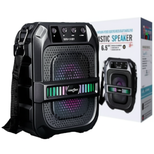 GTS-1191 10W Wireless Portable Bluetooth Speaker with 6.5" Subwoofer, FM Radio, 1200mAh Battery, Loud Volume, USB/AUX/TF Support, Belt Strap for Outdoor Travel, Party, Picnic, Camping Use