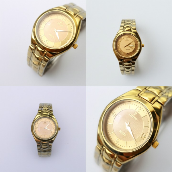 Premium Golden Stainless Steel Strap -  Durable & Lightweight Casual Wristwatch | Men's Watch - Wrist Watch For Men - Stainless Steel Dial & Strap (With Box) - Image 2