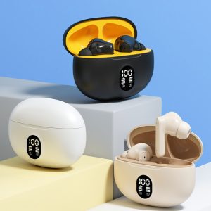 M04 TWS Wireless Bluetooth Earbuds | Mic in-Ear Headphones with LED Display |Immersive Sound | Type C Fast Charging | Bluetooth 5.3 for Android/iPhone (random color)