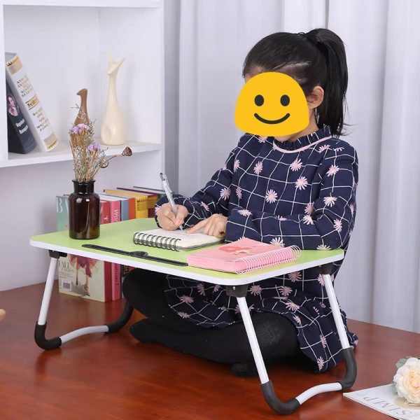 Wooden Laptop Table - Laptop Stand - Floor Table - Laptop table - Drawing Desk - Bed Tray Table Fold-able - Table Notebook Stand Reading Holder - Study Table - Portable Desk - Random Color - Image 11