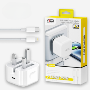 iCore Pro – Premium 3-Pin iPhone Charger with Original Lightning Cable | Best Quality iphone Charger | Vizo iCore Pro - IOS Charger