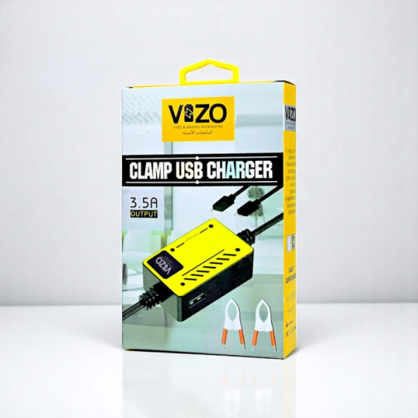 Vizo V5000 – Multi-Port Clip Charger | V5000 – 3.5A Multi-Port Clip Charger with Micro USB, Type-C & USB-A | Versatile Clamp Design for Smartphones & Tablets - Image 4