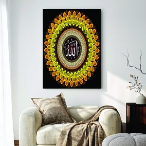 Islamic Wall Art Wooden Phototile Frames for Wall Decor / calligraphy wall art wooden canvas frames for home and office decore