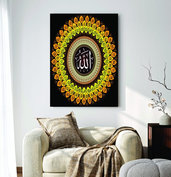Islamic Wall Art Wooden Phototile Frames for Wall Decor / calligraphy wall art wooden canvas frames for home and office decore
