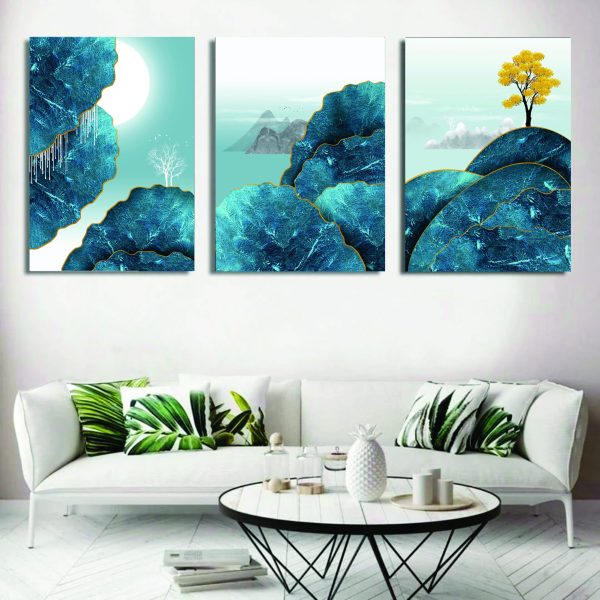 Set of 3 Wall Art Wooden Phototile Frames for Wall Decor