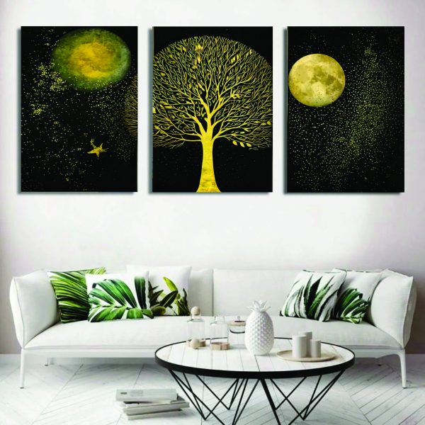 Set of 3 Wall Art Wooden Phototile Frames for Wall Decor