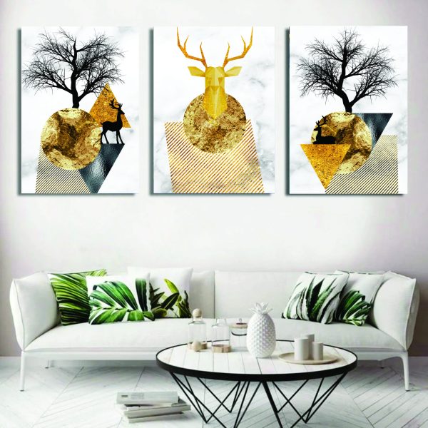 Set of 3 Wall Art Wooden Phototile Frames for Wall Decor