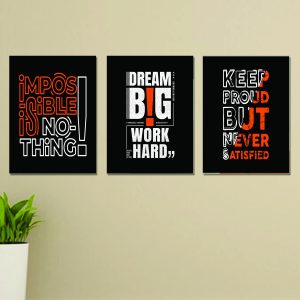 Set of 3 Wall Art Wooden Phototile Frames for Wall Decor