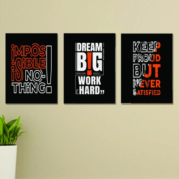 Set of 3 Wall Art Wooden Phototile Frames for Wall Decor