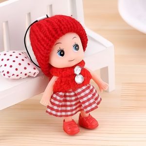 Small Size Doll Key chain For Girls Key Ring Key Holder Key Chain (Random color)