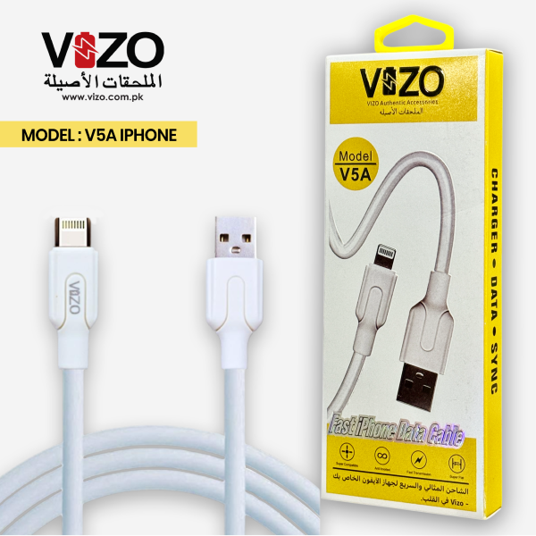 V5A iPhone Lightning Cable | Best Quality Cable For iphone | iPhone Charging Cable - iPhone Charging Pin  - Image 5