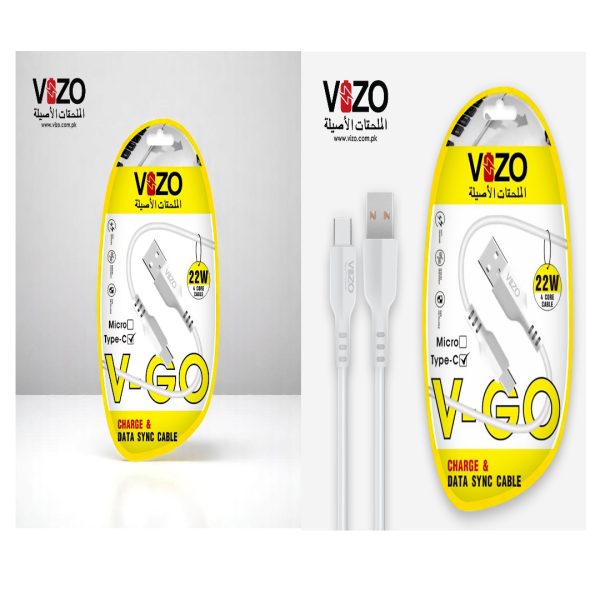 Vizo V-Go 22W Fast Charging Type-C Data Cable | Best Quality Type Fast Charging Cable | 22W Fast Charging Cable | Charging Pin - Charging Lead For Mobile Phone - Image 3