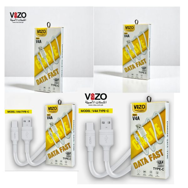 V4A Type-C Fast Charging Cable | Type-C Charging Cable | Fast Charging Cable | Type-C Cable | V4A Cable For Mobile Phone  - Image 4