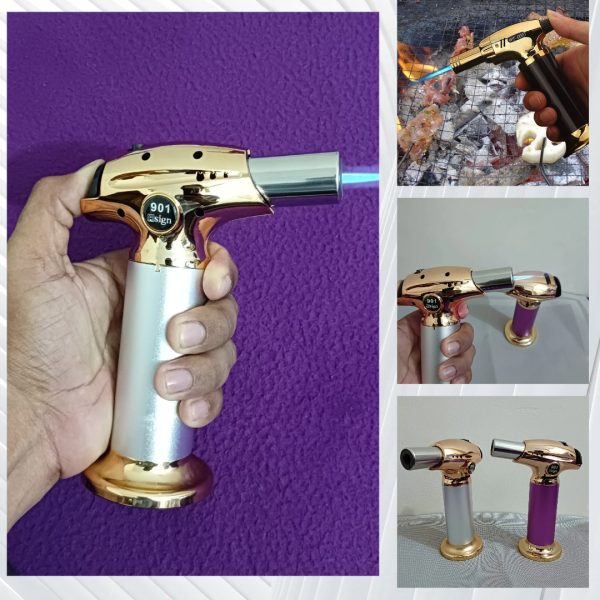 High Quality Torch Lighter for Cigar Kitchen Culinary Gas Refillable BBQ Torch Lighter Stylish and Windproof Jet Flame - Image 2