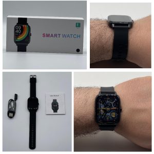 H20 Smartwatch Made in Dubai – Waterproof Fitness Tracker with Heart Rate Monitor, Blood Pressure, Sleep Tracking, Step Counter, Touchscreen Sports Watch for Men and Women - Black Color