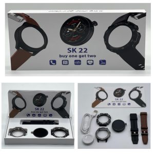 SK 22 Smartwatch With 2 Watch Body And 2 Stripes AMOLED Display | Smart Watch For Men & Boys | Digital Watches | Smart Watch
