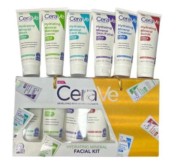 Pack Of 06 Cerave Hydrating Mineral Facial Kit | Best Quality Hydrating Mineral Facial Kit