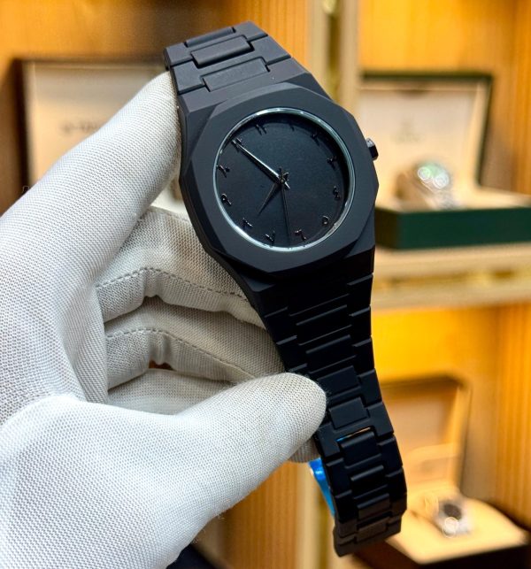 BLACK AURA Quartz Watch – Lightweight Design,  Arabic dial   Full black Aura wrist watch- Watch For Men | Black Color Watch - Without Box
