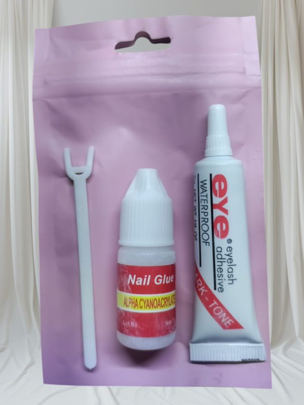 2 in 1 Eyelashes Glue & Nail Glue, Eyelashes and Nails Glue Pack | Best Quality Glues For Eyelashes & Nails | 2 in 1 Glue Set