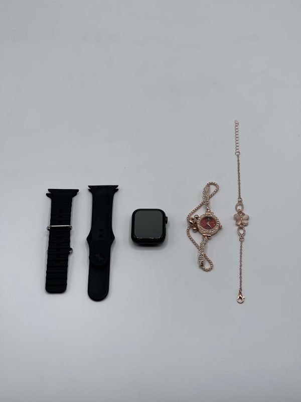 GM68 Ultra Mini Smartwatch + Quartz Bracelet Watch Combo | Wireless Charging | Stylish Dual Watch Set  - Image 9