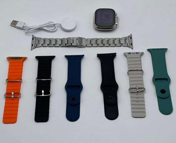 7-in-1 Ultra Smart Watch – Advanced Multi-Feature Fitness Tracker with Heart Rate Monitor, Sleep Tracking, Bluetooth Calling, Sports Modes & More Random Color Straps - Smartwatch With 6 Silicone Stripes And 1 Metal Strip - Image 6