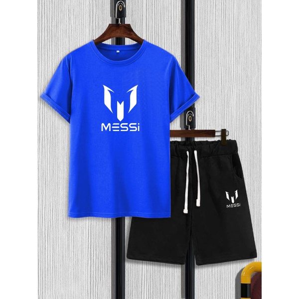 Printed Half Sleeves Cotton Jersey Summer Tracksuit For Boys & Girls T-Shirt & Shorts Gym Sports Outdoor Gaming Tracksuit - Image 3