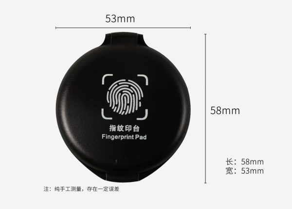 Black Stamp Pad Waterproof Mini Fingerprint Ink Pad Portable Black Thumbprint Ink Pad Identification Security - Image 2